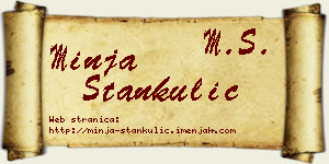Minja Stankulić vizit kartica